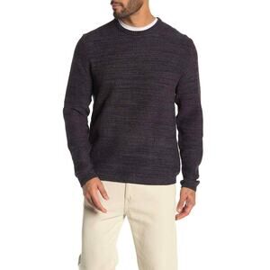 Weatherproof Moss Stitch Crew Neck Sweater Size L - Charcoal